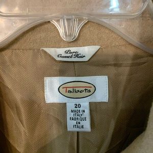 Talbots tan camel jacket